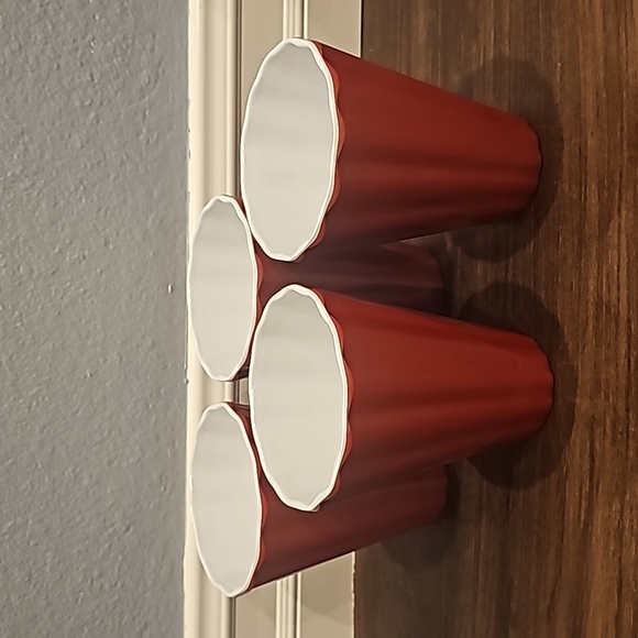 Crate & Barrel Scalloped Melamine Popcorn Cup, Set of 4 - Picture 4 of 4